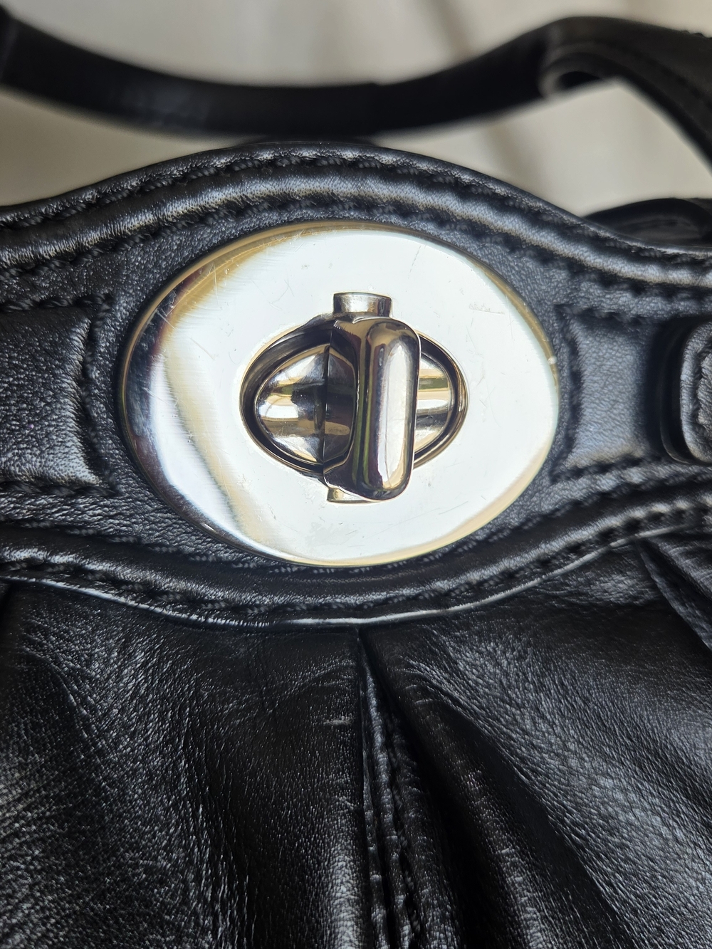 Coach Garnet Pleated Leather Satchel - Picture 4 of 12